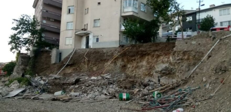 Başkent’te Bir Binada Toprak Kayması Meydana Geldi